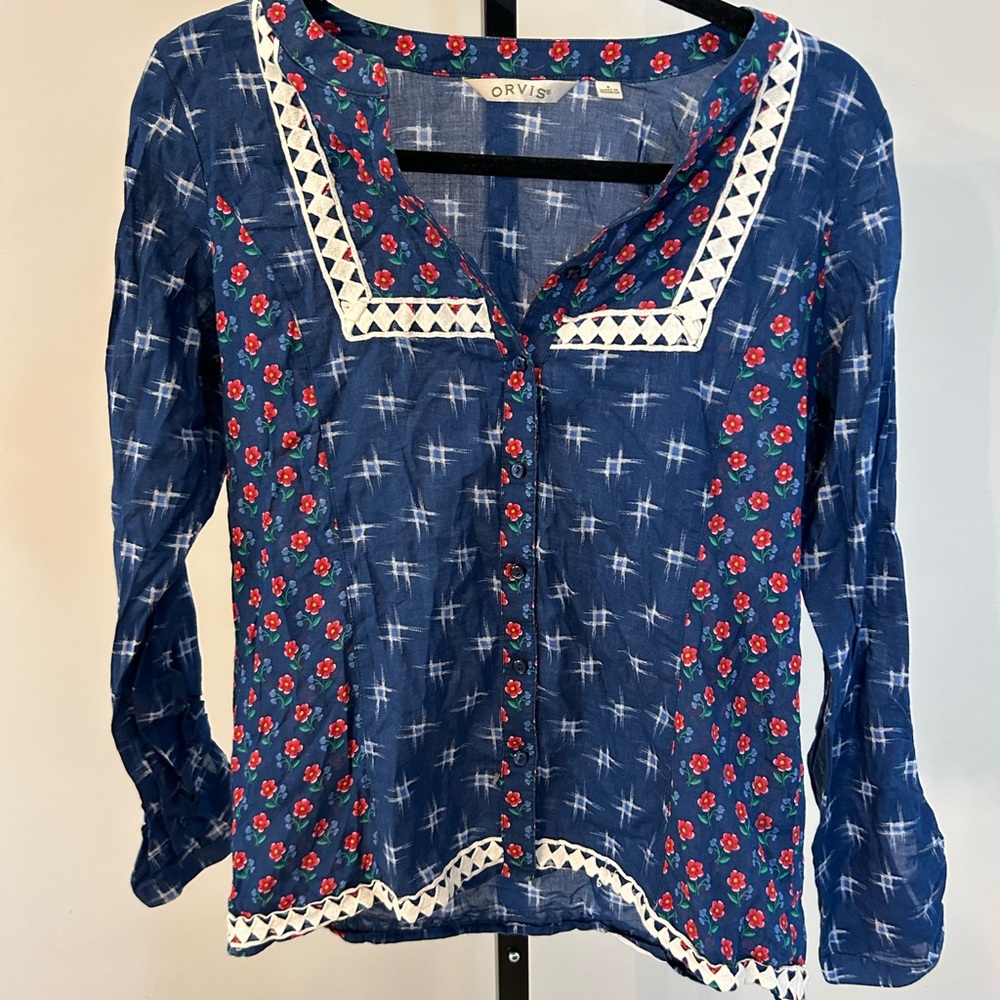 Orvis blouse size 6